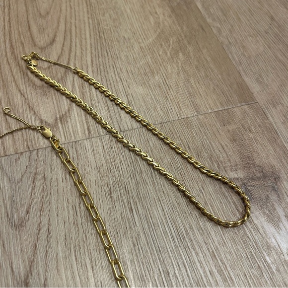 Madewell Gold Paperclip Chain And Rope Chain Bundle - Picture 9 of 15